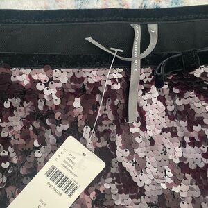 By Anthropologie Sequin Lace Micro Mini Skirt